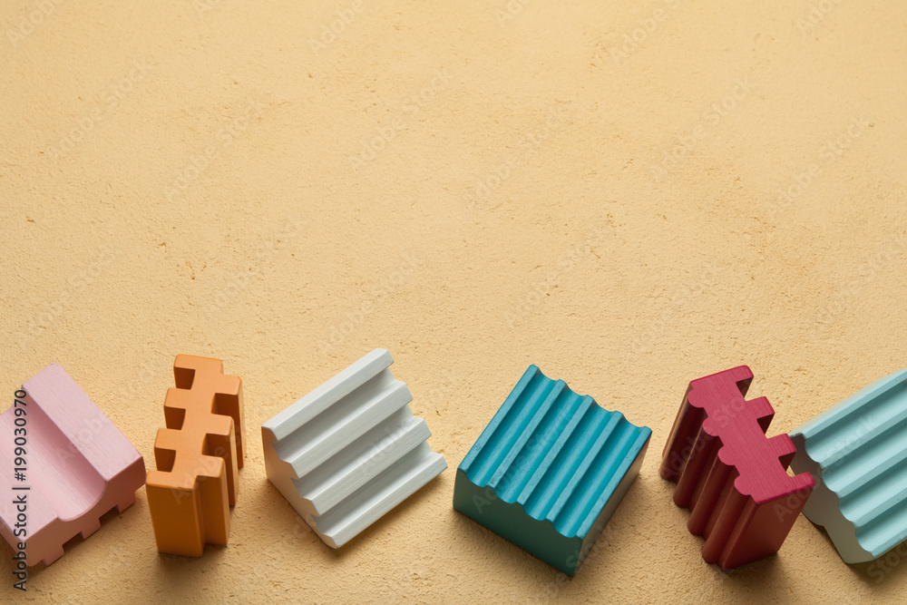 Children's blocks with colorful cubes, empty space for text. Children's blocks with colorful cubes, empty space for text.