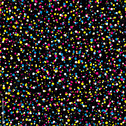 Seamless Splash Patterns in the CMYK color scheme