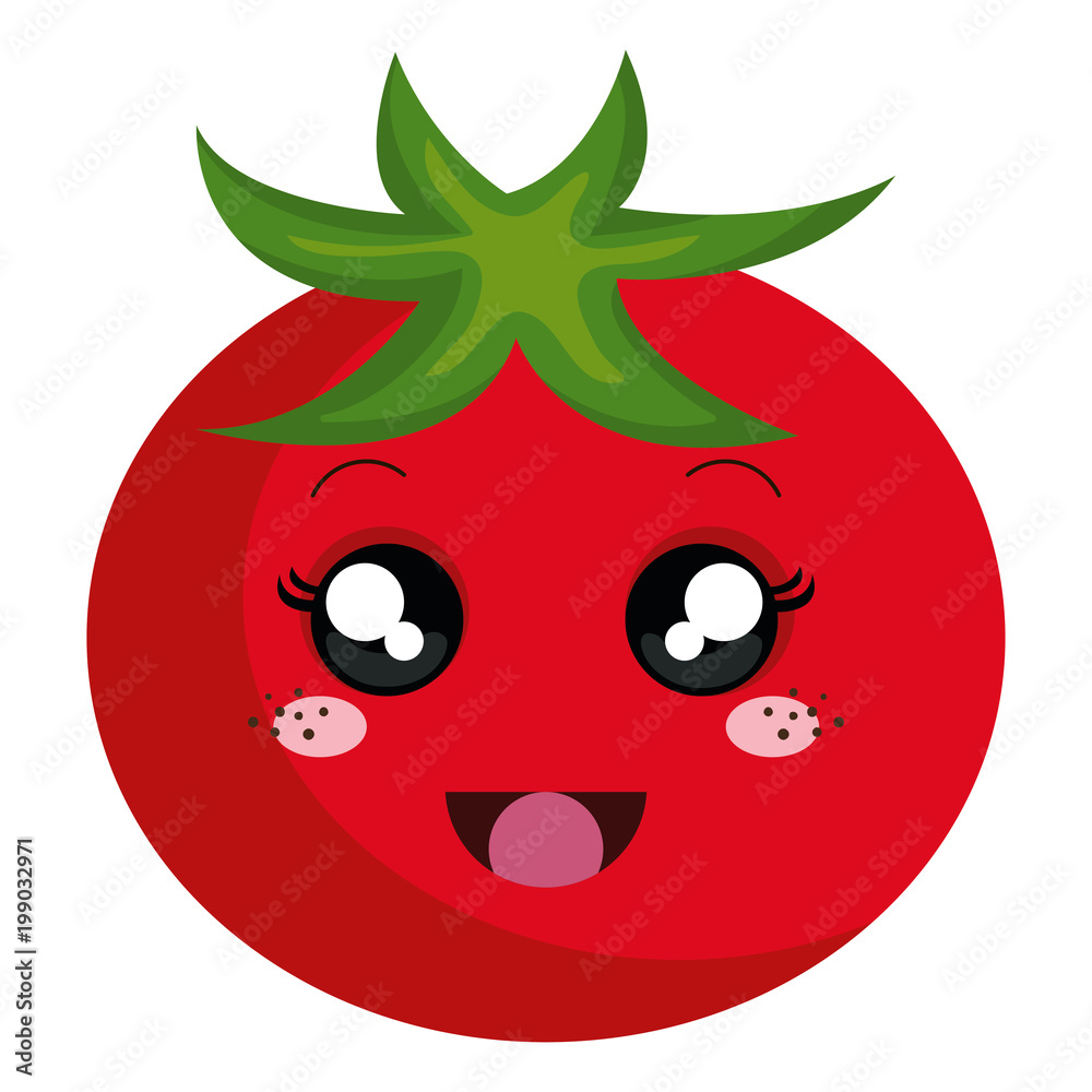 Obraz premium tomato vegetable healthy food vector illustration design