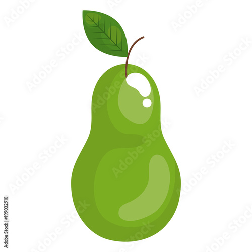 fresh pear fruit icon vector illustration design