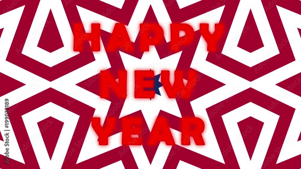 happy new year inscription on abstract background - looped animation