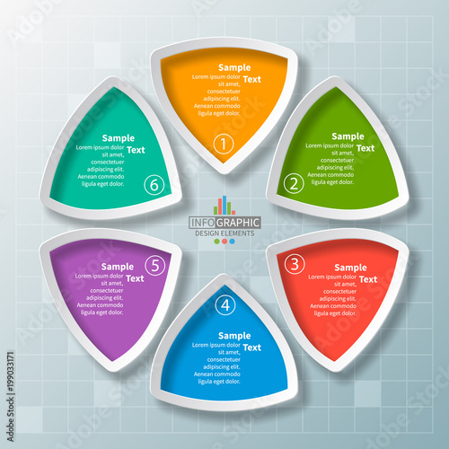 Abstract 3D Paper Infographics