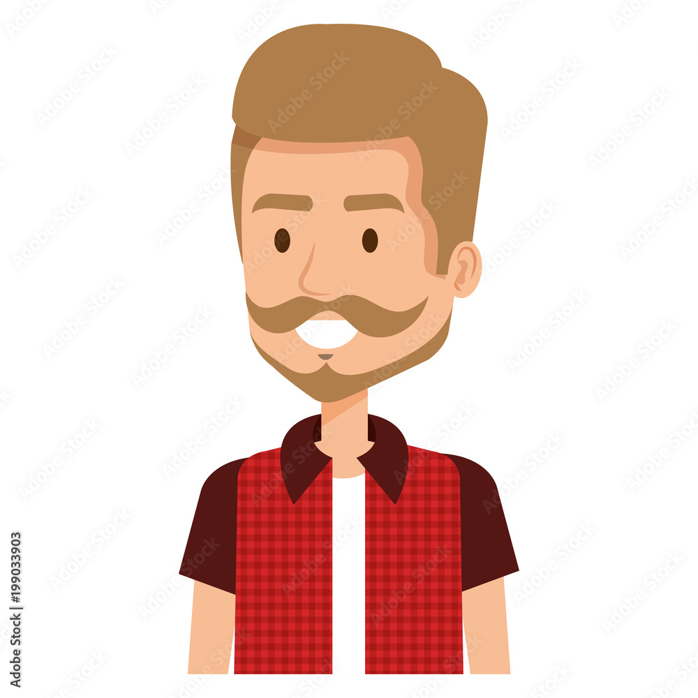 young man with mustache hipster style vector illustration design young man with mustache hipster style vector illustration design