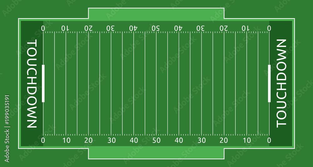 Fototapeta Rugby field vector flat illustration