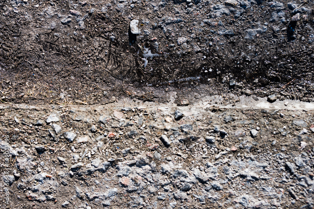 Fototapeta premium Dirty ground texture with stones