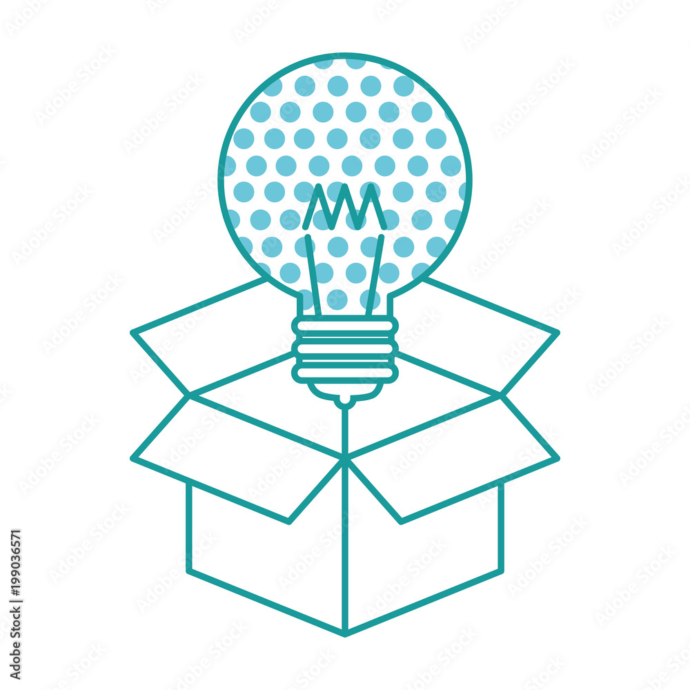 bulb light idea with box vector illustration design bulb light idea with box vector illustration design