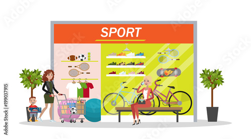 Sport store in mall.