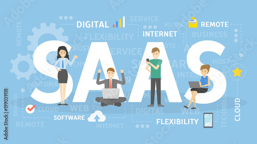 SAAS concept illustration.