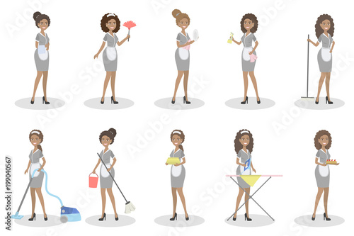 Isolated maid set.