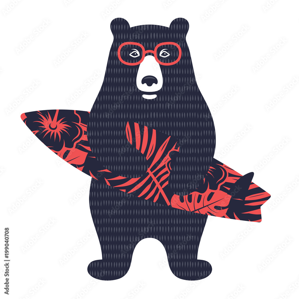 Obraz premium Bear surfer 003