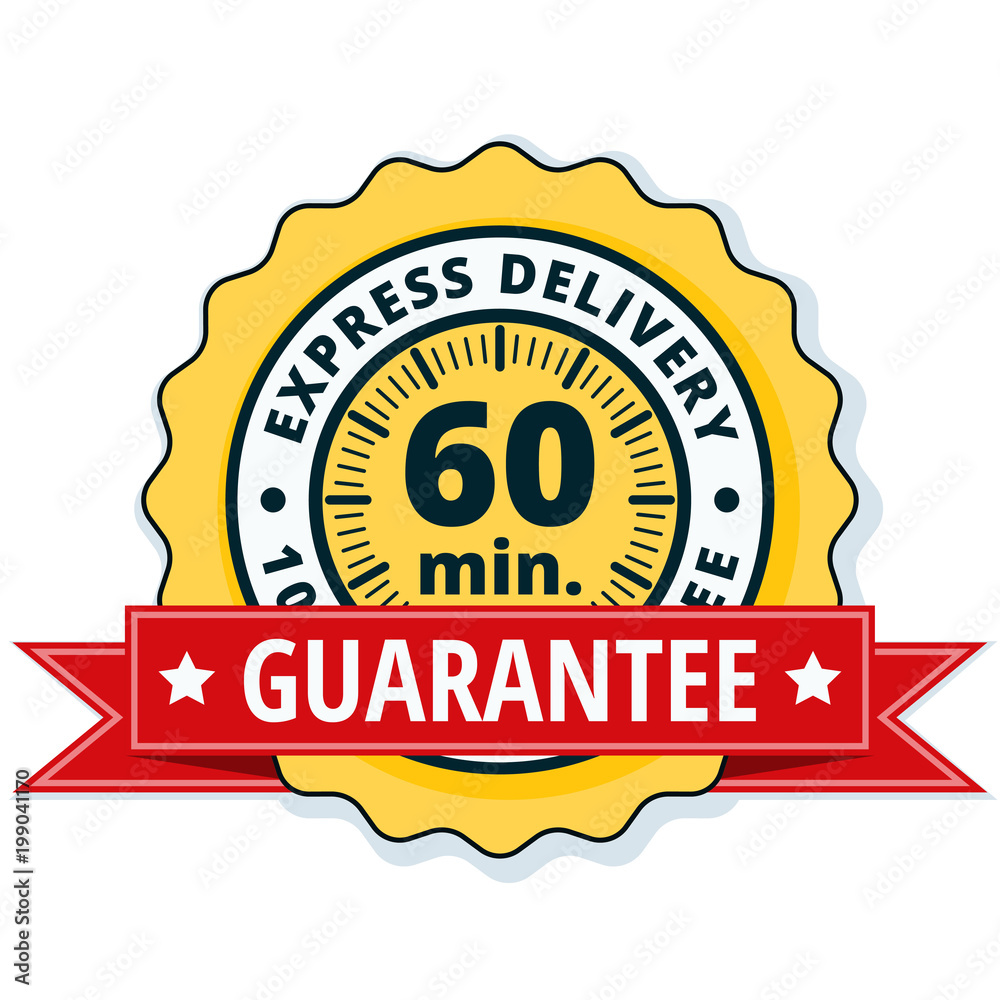 60 minutes Express Delivery illustration 60 minutes Express Delivery illustration