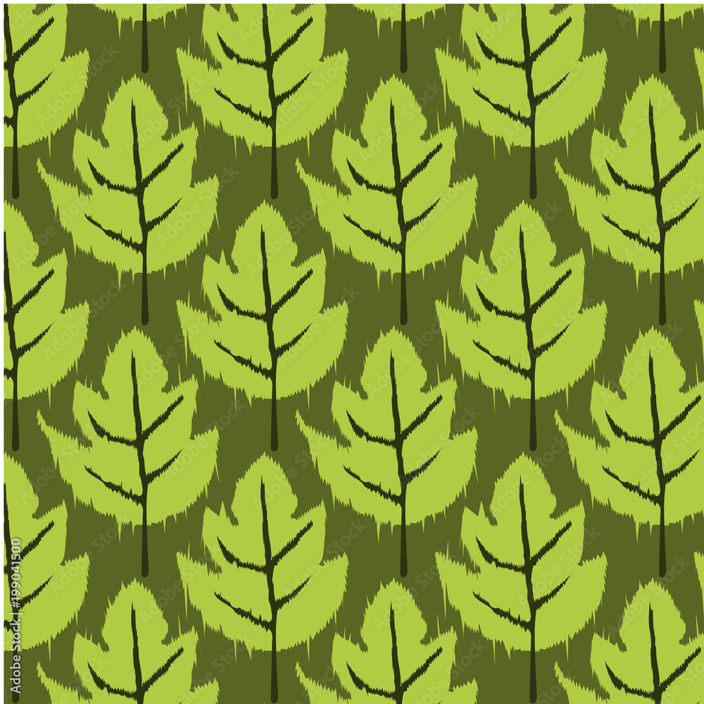 Fototapeta premium pattern leaves green