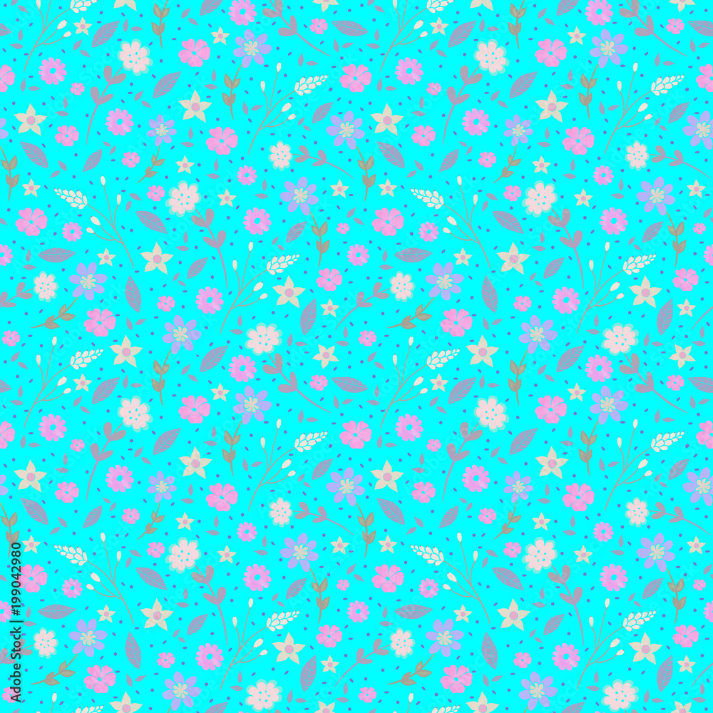 Seamless pattern with flowers. Romantic flower background. Seamless pattern with flowers. Romantic flower background.