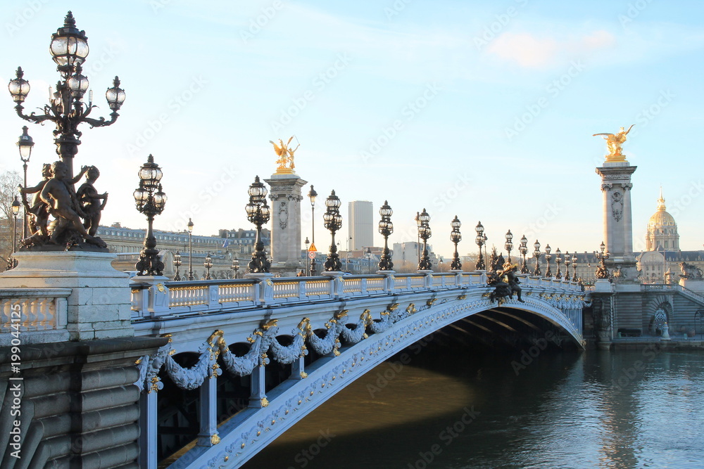 Le Pont Alexandre trois à Paris, France
