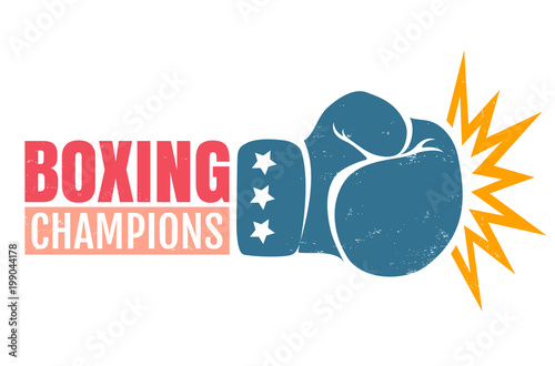 Vintage logo for boxing