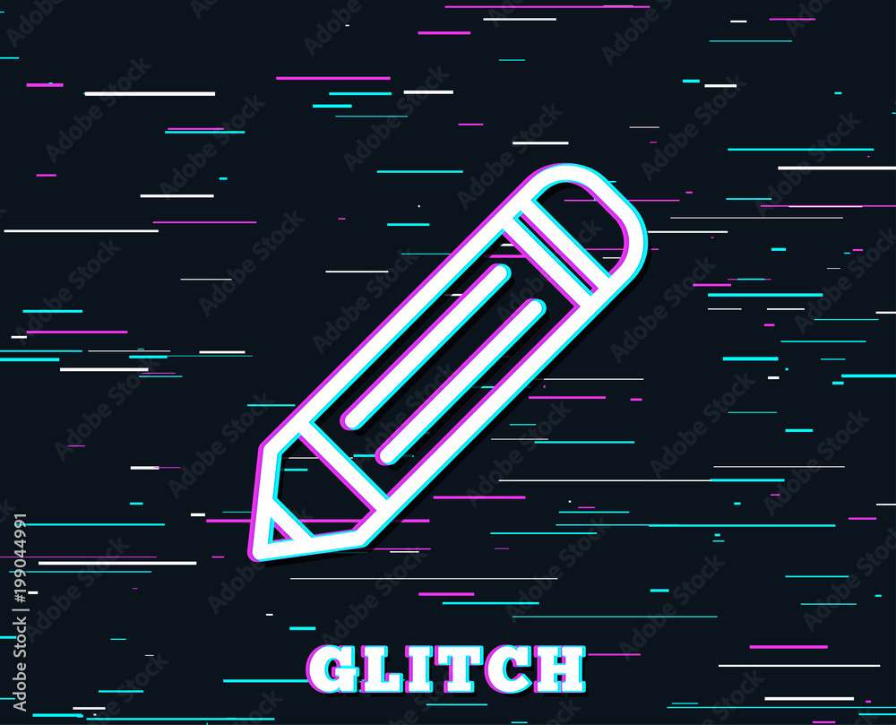 Glitch effect art without editing