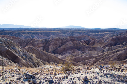 Looking out over the Canyons of the Borrego Badlands in the Anza Borrego Desert State Park