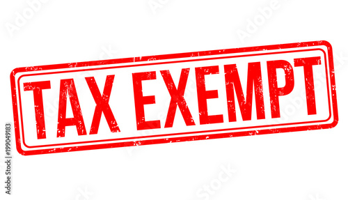 Tax exempt grunge rubber stamp photo