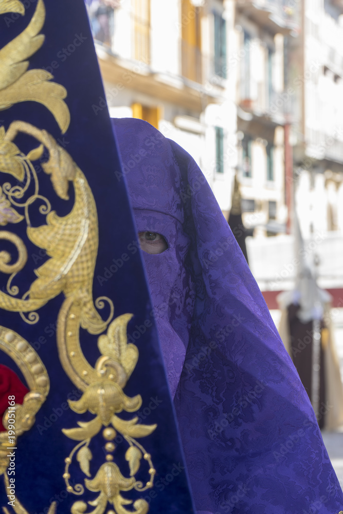 Semana santa de Málaga, los penitentes