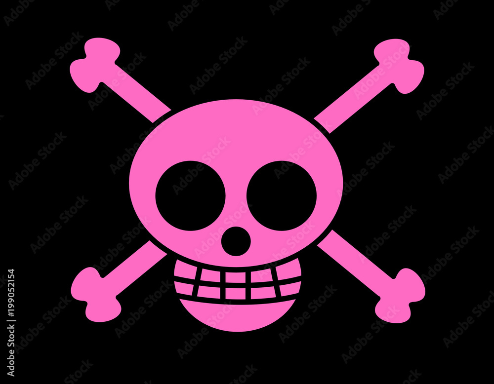 海賊旗(ドクロピンク)