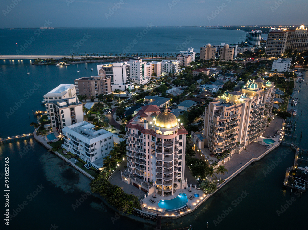 Naklejka premium Aerial Landscape of Sarasota Florida