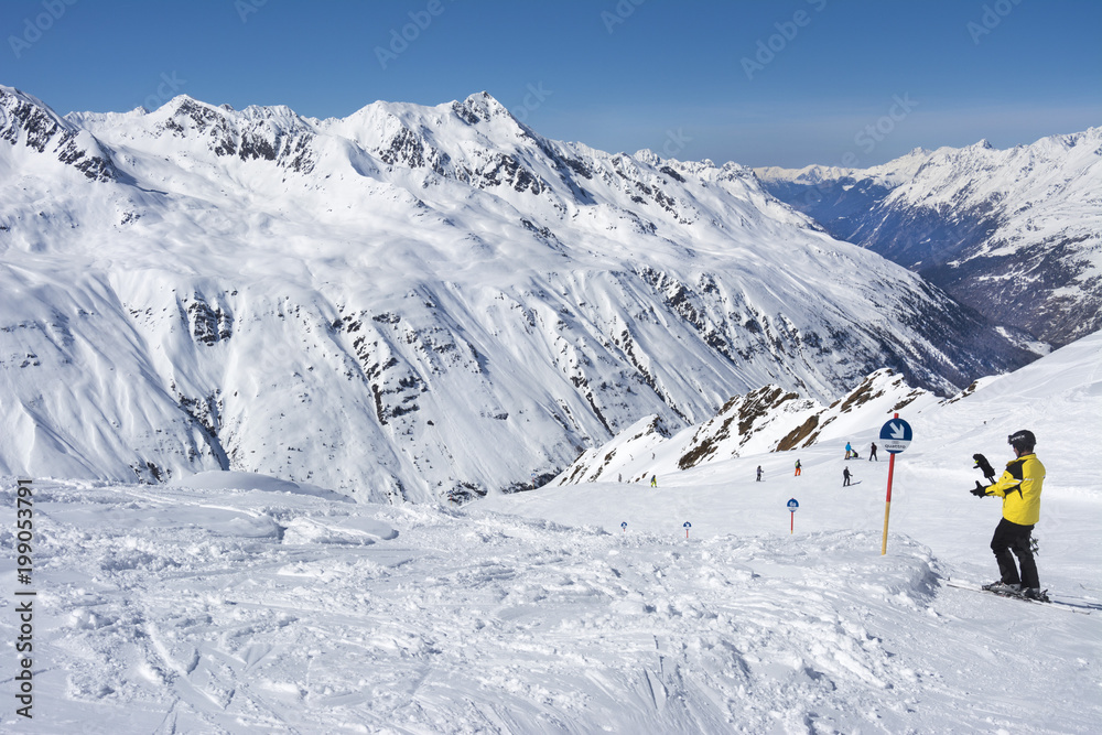 skifahrer in obergurgl