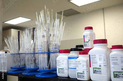 Working day in chemical laboratory