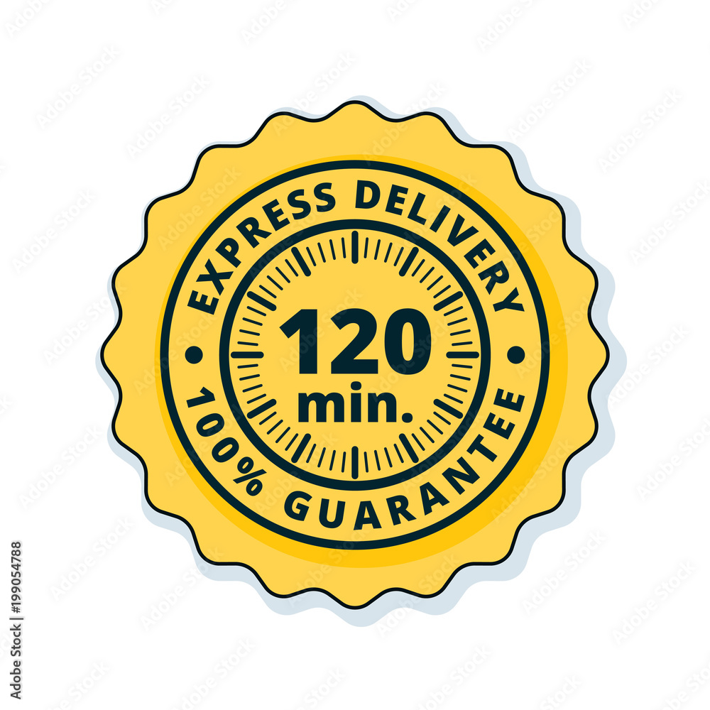 120 minutes Express Delivery illustration 120 minutes Express Delivery illustration