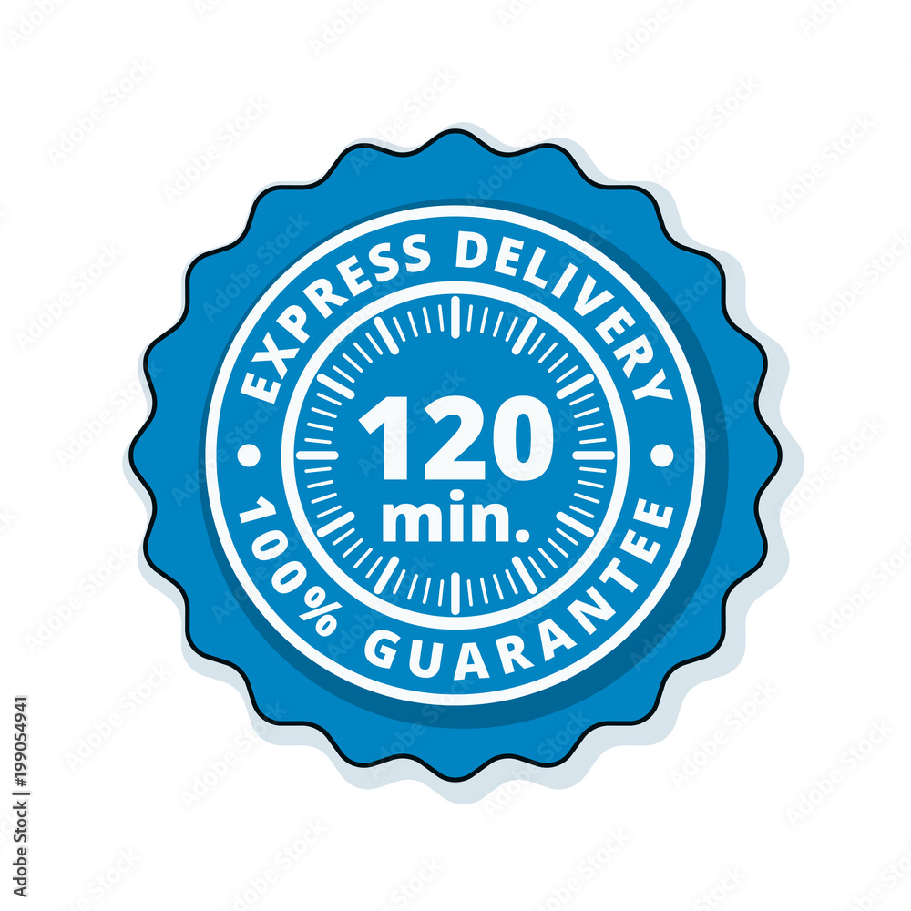 120 minutes Express Delivery illustration 120 minutes Express Delivery illustration