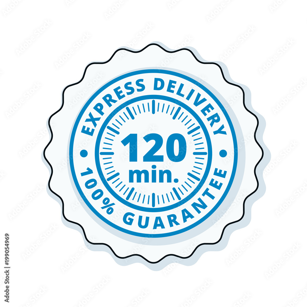 120 minutes Express Delivery illustration 120 minutes Express Delivery illustration