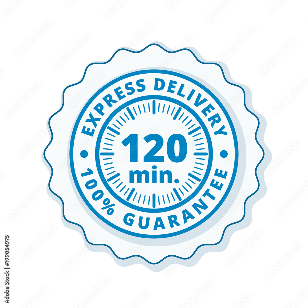 120 minutes Express Delivery illustration 120 minutes Express Delivery illustration