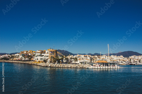 Puerto Banus. View of Puerto Banus, Marbella, Malaga, Costa del Sol, Spain. Picture taken – 27 march 2018.