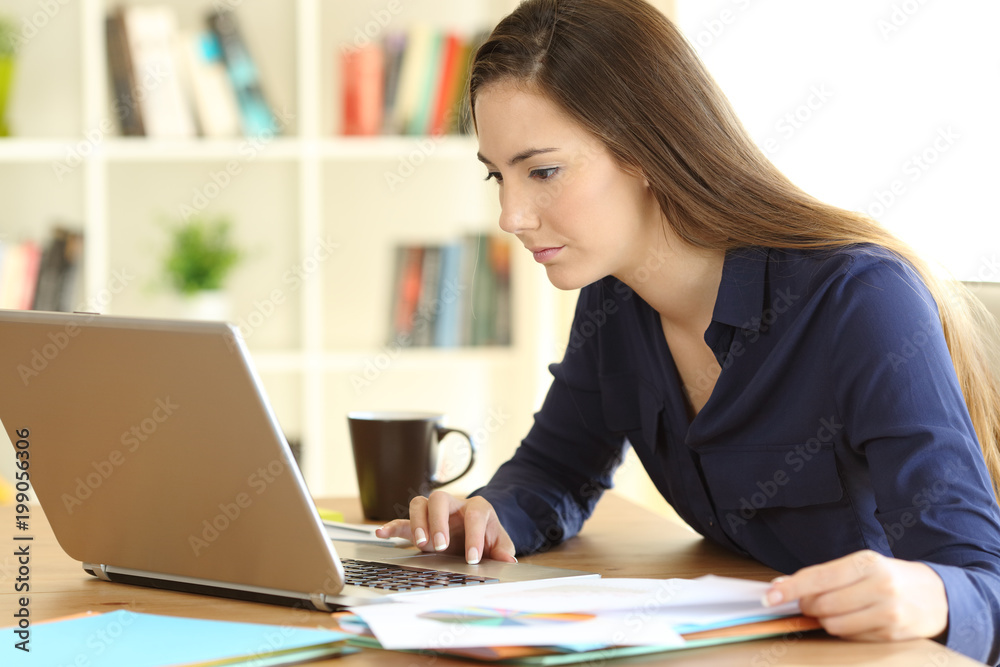 Concentrated self employed working at home Concentrated self employed working at home