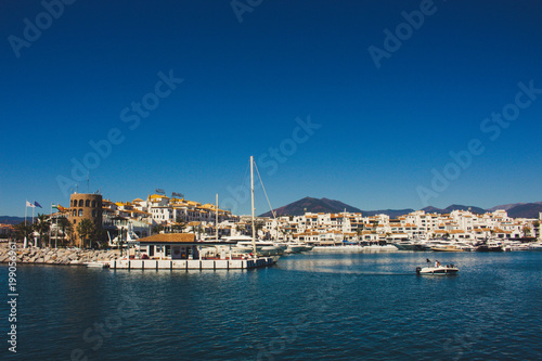 Port. Port of Puerto Banus, Marbella, Malaga, Costa del Sol, Spain. Picture taken – 27 march 2018.