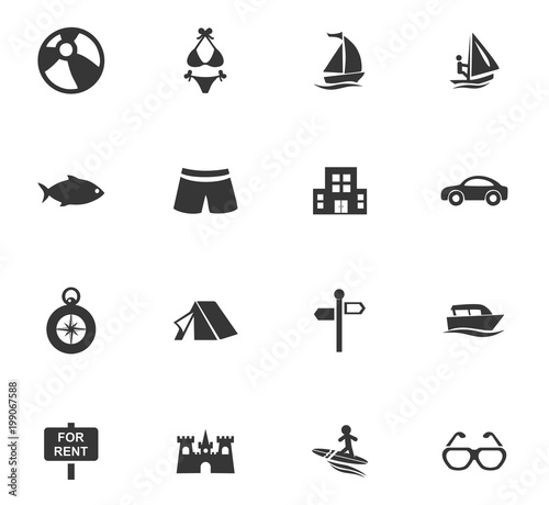 Travel icons set