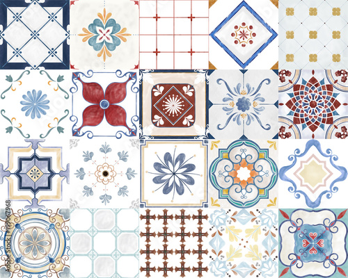 Illustration of a tiled pattern