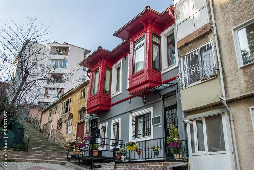 Istanbul, Turkey, 1 February 2018: The Kuzguncuk Homes