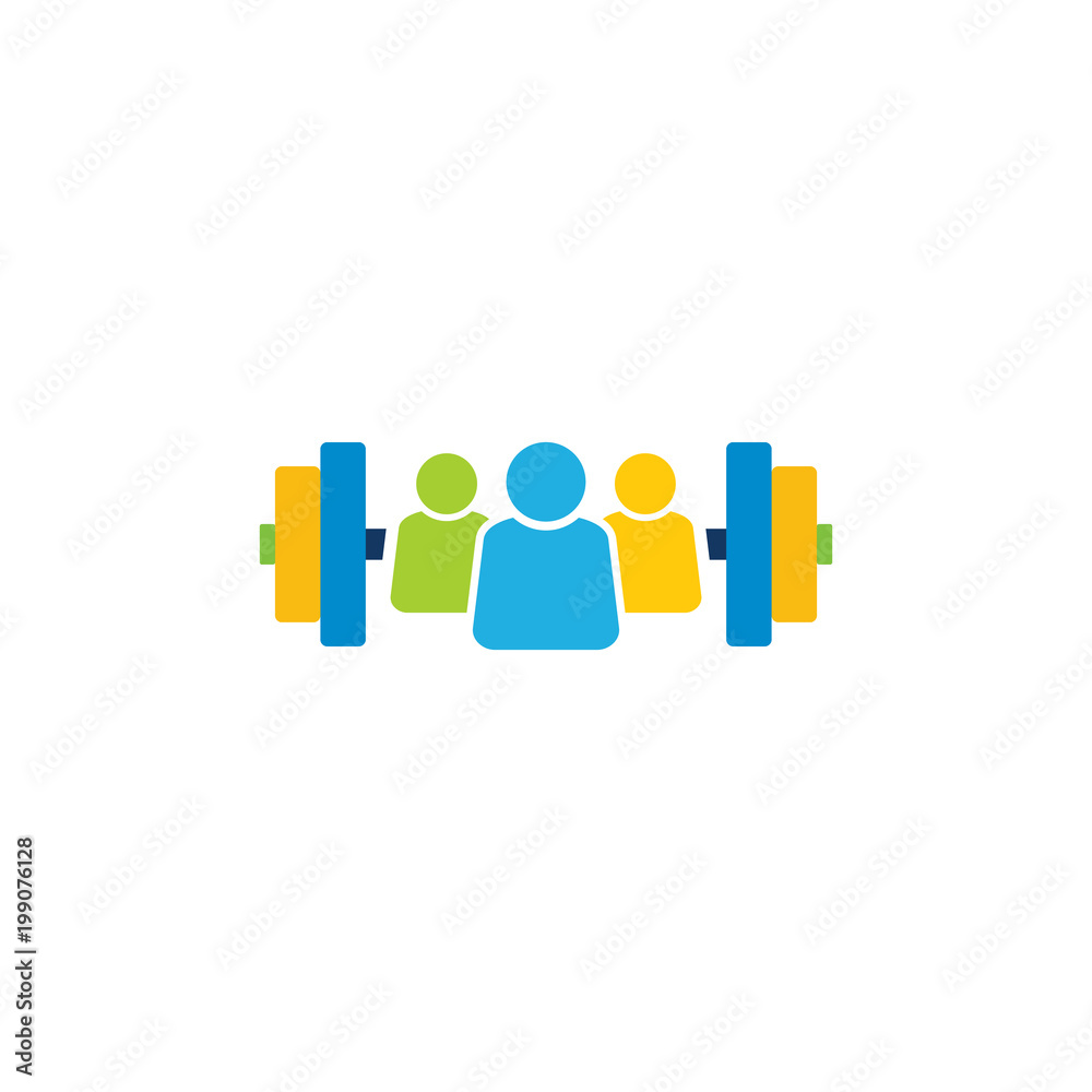 Barbell Group Logo Icon Design Barbell Group Logo Icon Design