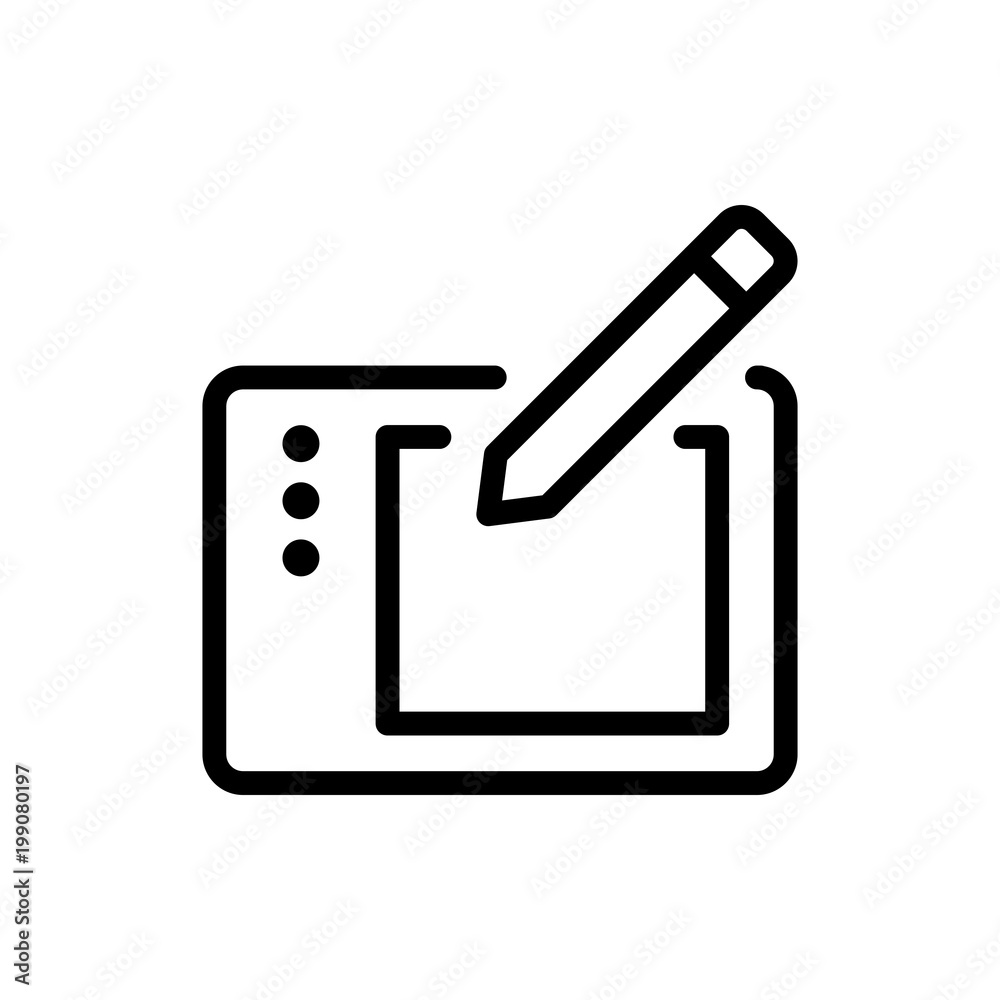 Graphic tablet flat icon Graphic tablet flat icon