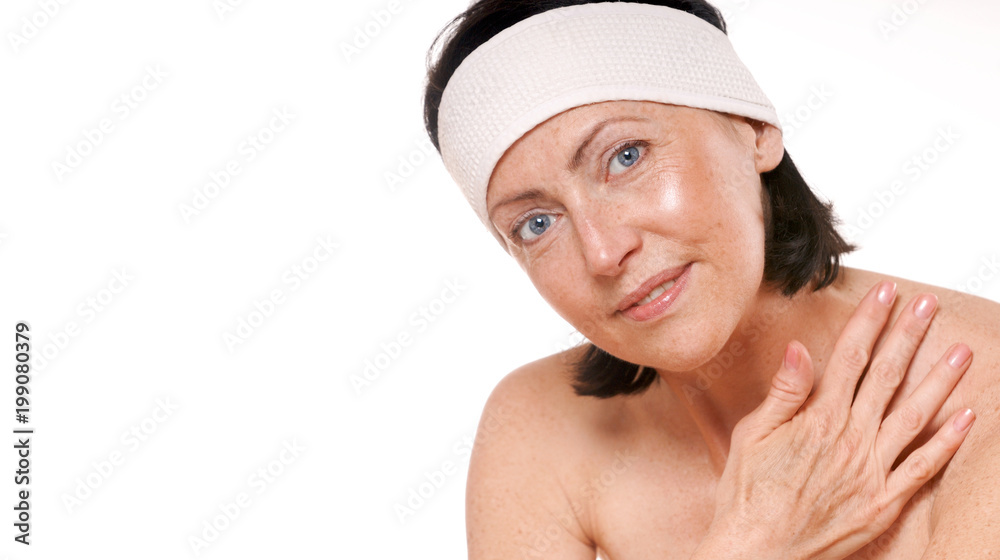 Portrait of attractive smiling mature woman Portrait of attractive smiling mature woman