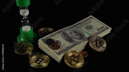 Hourglass and money