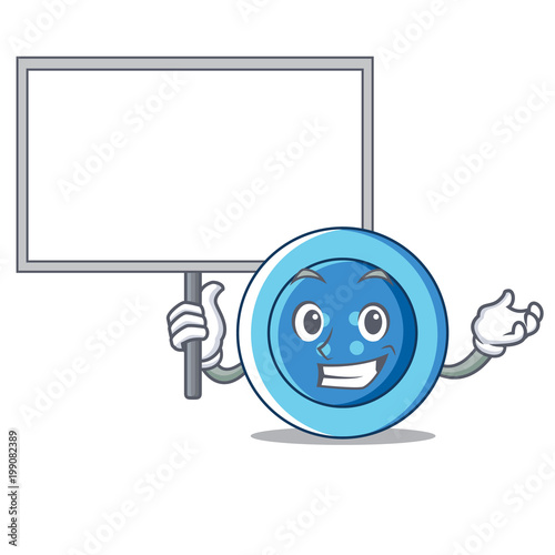 Bring board clothing button character cartoon