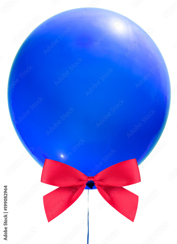 ballon bleu et noeud papillon rouge Stock Photo