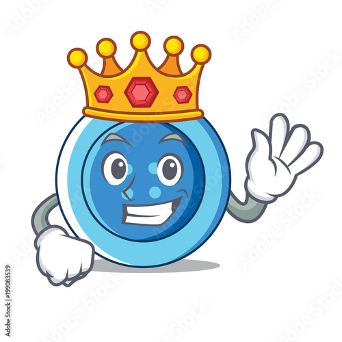 King clothing button character cartoon