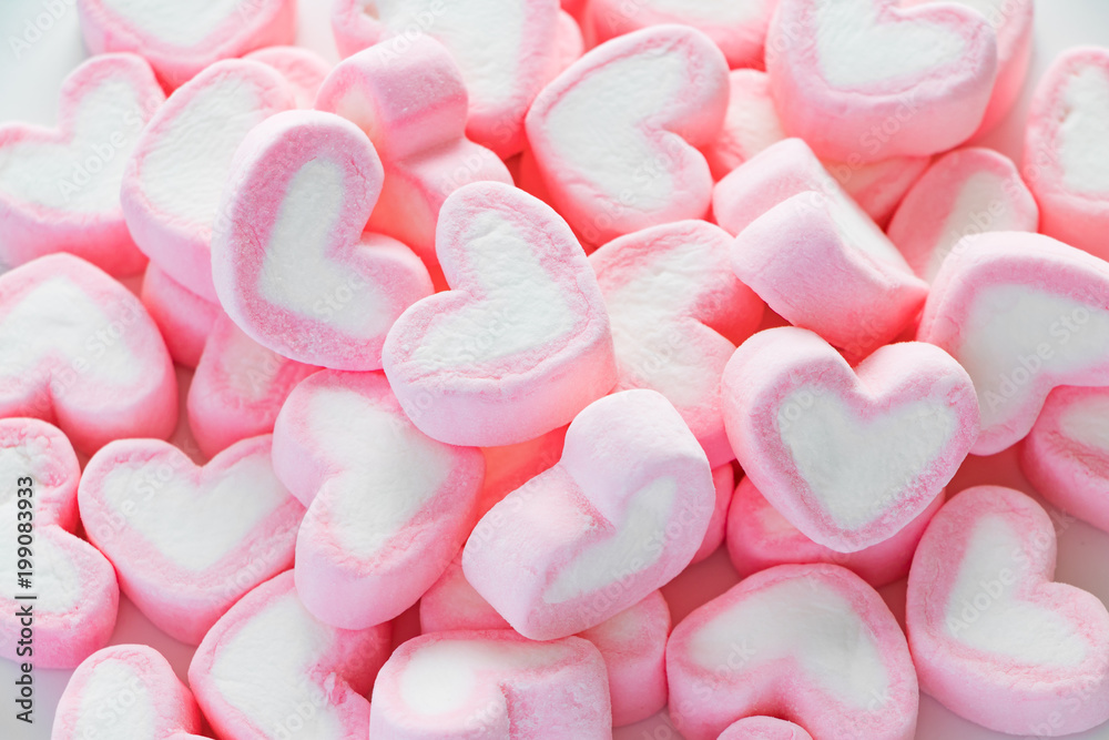 ハート型のかわいいマシュマロ Stock 写真 Adobe Stock