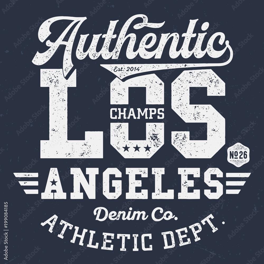 Obraz premium Los Angeles Athletic Dept. - Vintage Tee Design For Print 
