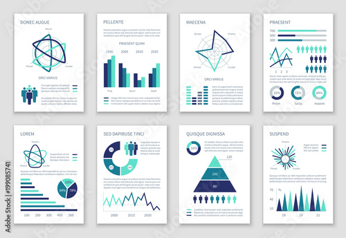 Multipurpose marketing vector infographics with charts, option graphs and people demographic icons