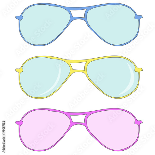 Vector glasses. Set. Accessory