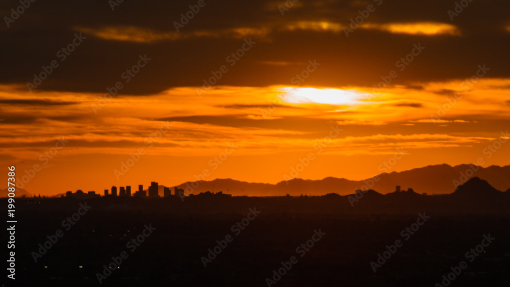 Downtown Phoenix silhouette