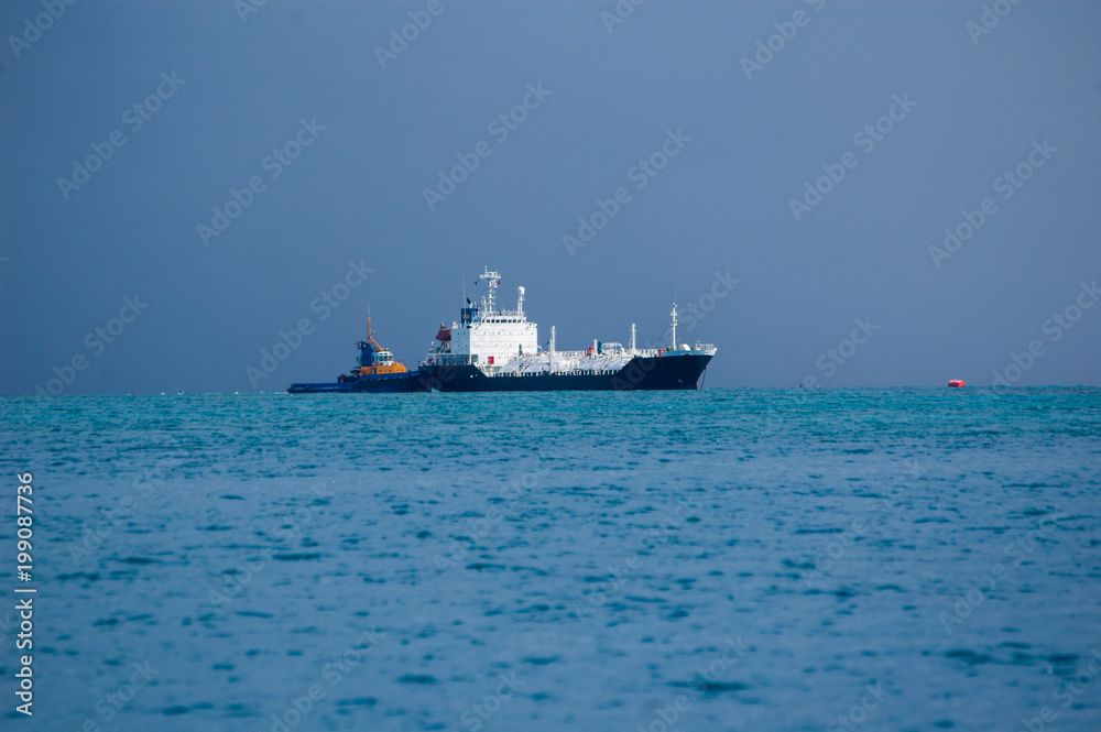Oil Tanker (Barge) on the High Seas